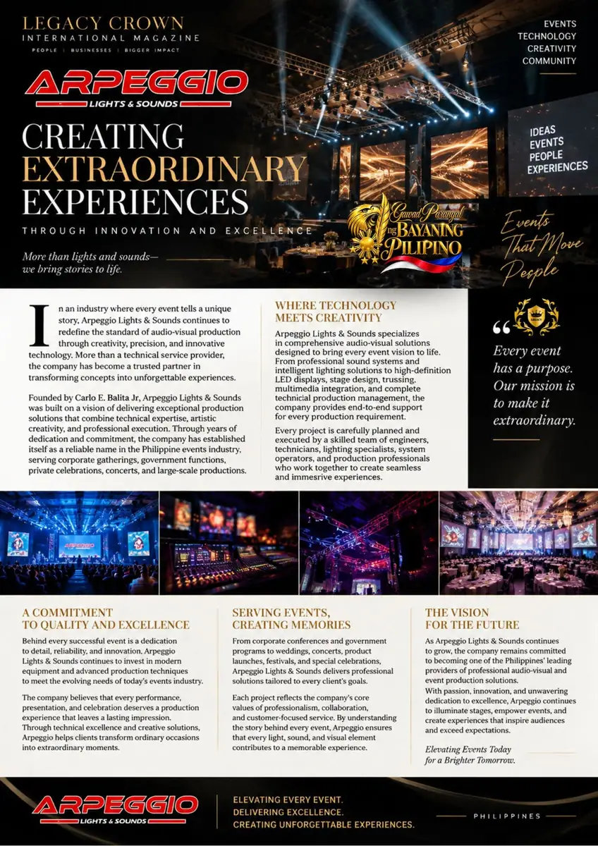 Arpeggio Lights & Sounds: Creating Extraordinary Experiences Through Innovation and Excellence
