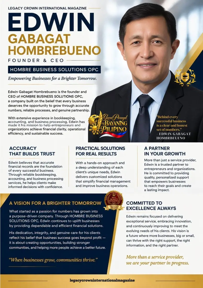 Edwin Gabagat Hombrebueno: Empowering Businesses Through Accuracy, Integrity, and Excellence