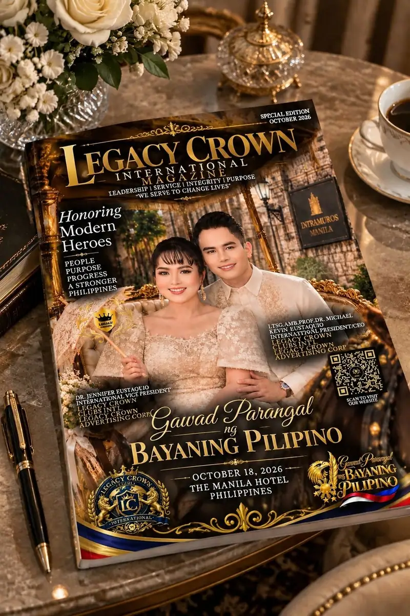 Official Magazine Cover Revealed: Legacy Crown International Magazine Celebrates the Gawad Parangal ng Bayaning Pilipino 2026