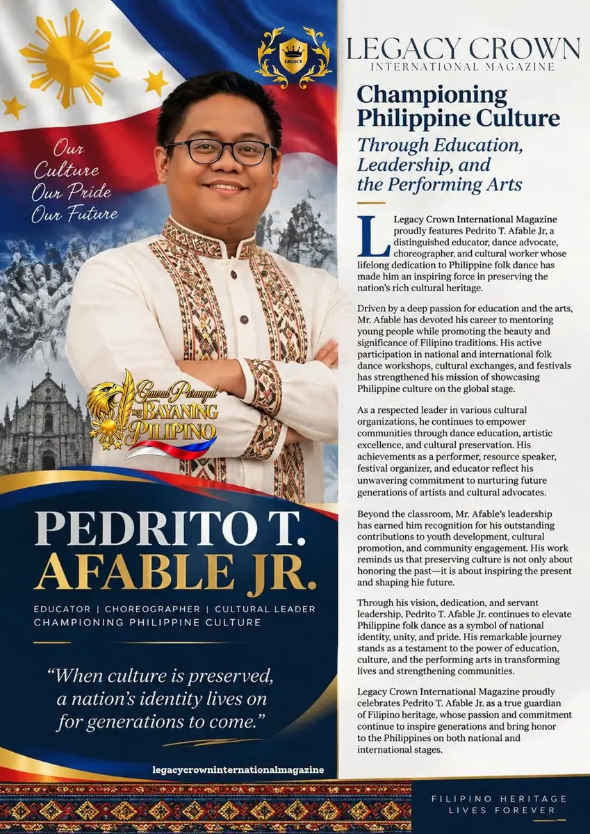 Pedrito T. Afable Jr.: Preserving Filipino Heritage Through Education, Leadership, and the Performing Arts