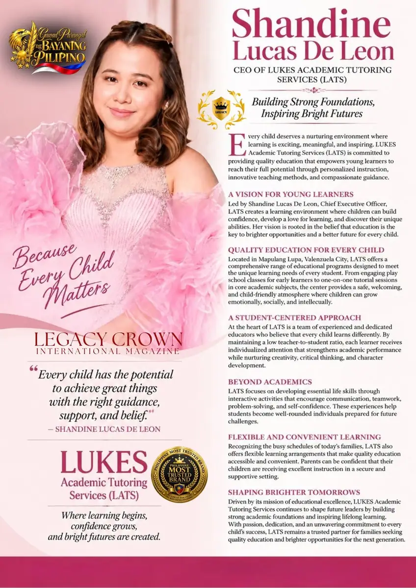 Shandine Lucas De Leon: Nurturing Young Minds, Building Brighter Futures