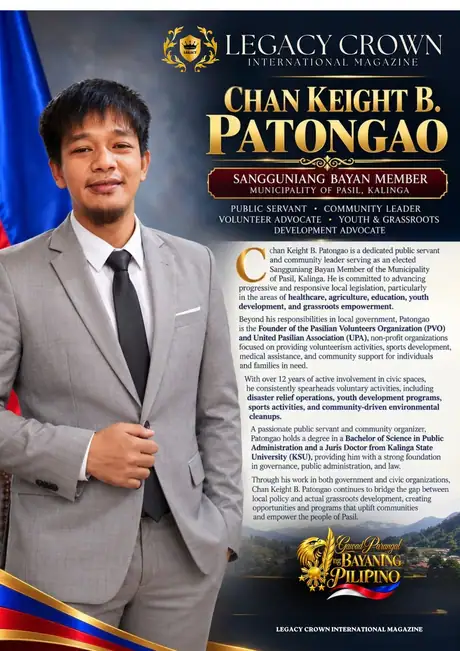Chan Keight B. Patongao: Sangguniang Bayan Member, Municipality of Pasil, Kalinga