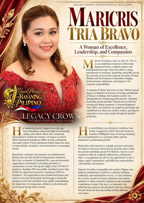 Maricris Tria Bravo: A Woman of Excellence, Leadership, and Compassion