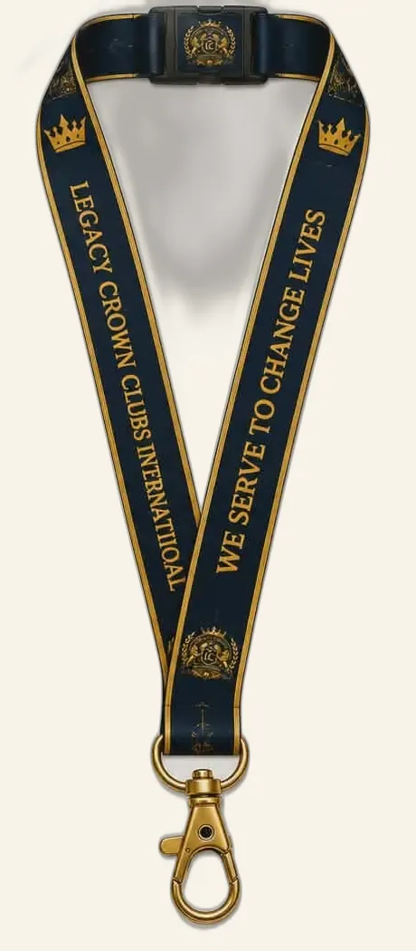 Legacy Crown Clubs International membership ID lanyard